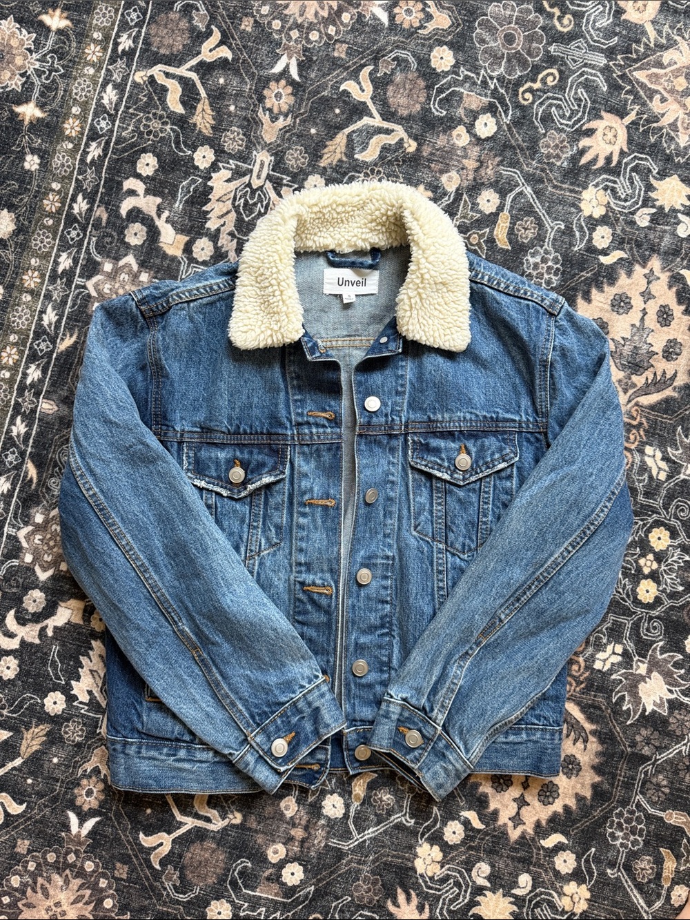 Unveil Denim Jacket with Sherpa Lined Collar